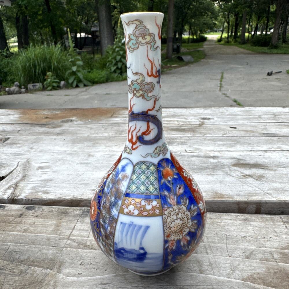 Chinese Porcelain Famille Rose DOUCAI Hour Glass Shaped Vase Bottle